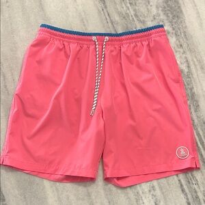 Chubbies The Avalons Stretch Swim Trunks sz XL in Bright Pink 7in inseam